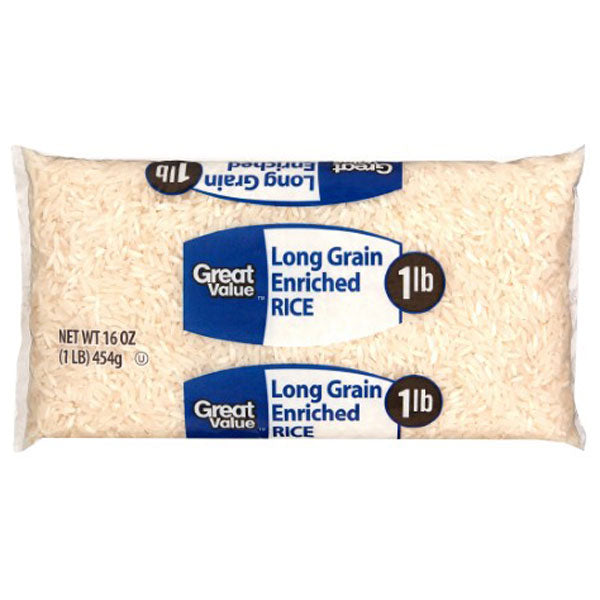 Water Butlers | Great Value Long Grain Enriched Rice, 16 oz