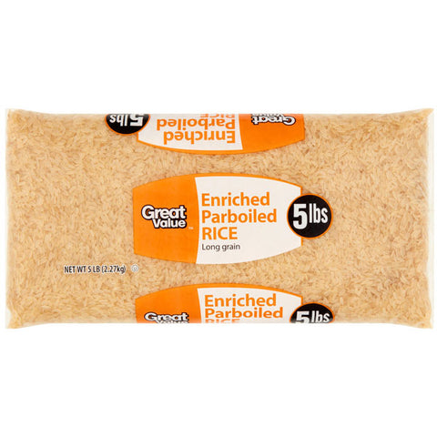 Great Value Enriched Parboiled Rice, 5 lbs