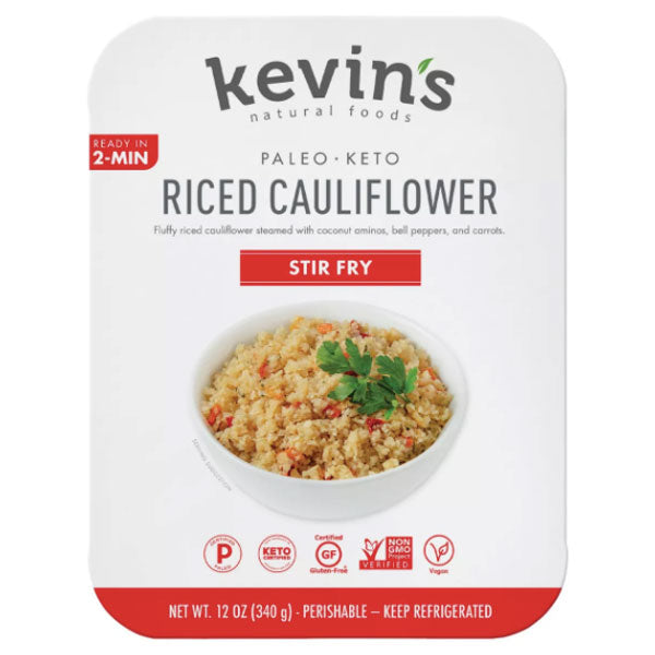 Kevin's Natural Foods Vegan Gluten Free Riced Cauliflower Stir Fry, 12oz