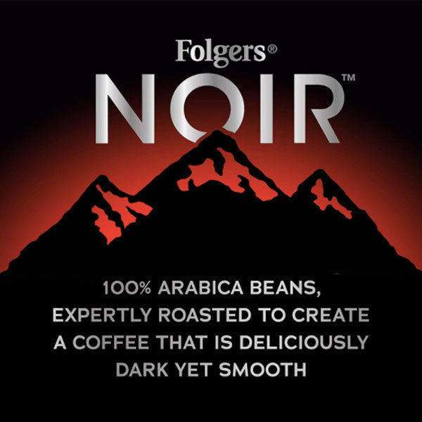 Folgers Noir Rich Satin Medium Dark Roast Coffee, 10.3 oz - Water Butlers
