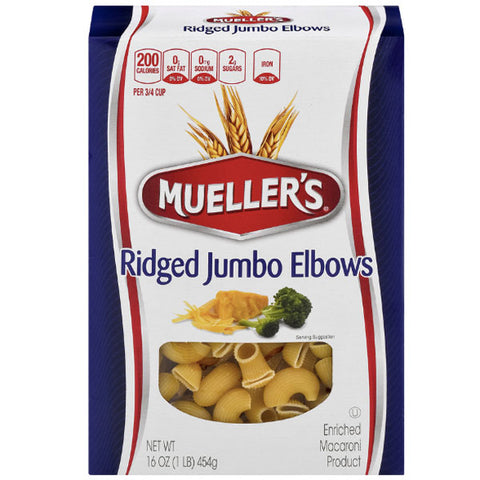 Mueller's Ridged Jumbo Elbows, 16 oz - Water Butlers