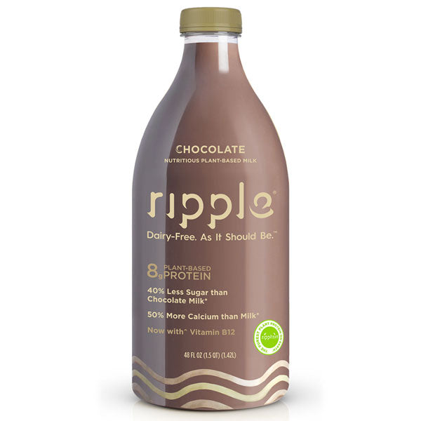 Ripple Chocolate Nutritious Plant Based Milk, 48 oz