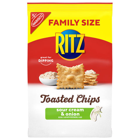 Ritz Toasted Chips Sour Cream and Onion, Family Size, 11.4 oz