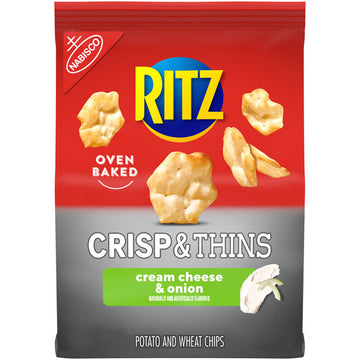 Ritz Crisp and Thins Cream Cheese and Onion Chips, 7.1 oz