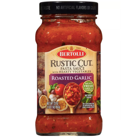 Bertolli Rustic Cut Pasta Sauce Roasted Garlic, 24 oz. - Water Butlers