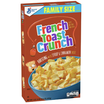 French Toast Crunch Breakfast Cereal, Family Size, 17.4 oz