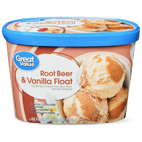 Great Value Root Beer and Vanilla Float Ice Cream, 48 fl oz