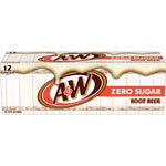 A&W Root Beer Soda Zero Sugar, 12 Pack