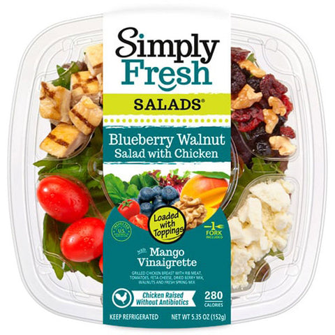 Simply Fresh Salads Blueberry Walnut Salad with Chicken, 5.35 oz