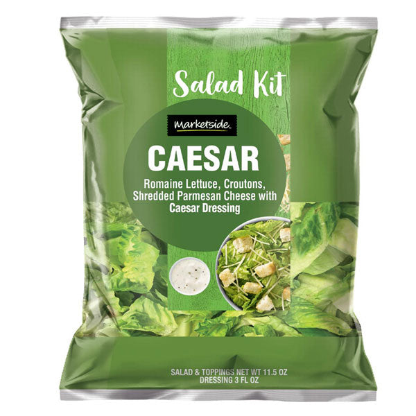 Marketside Caesar Bacon Chopped Salad Kit, 10.2 oz Bag, Fresh 
