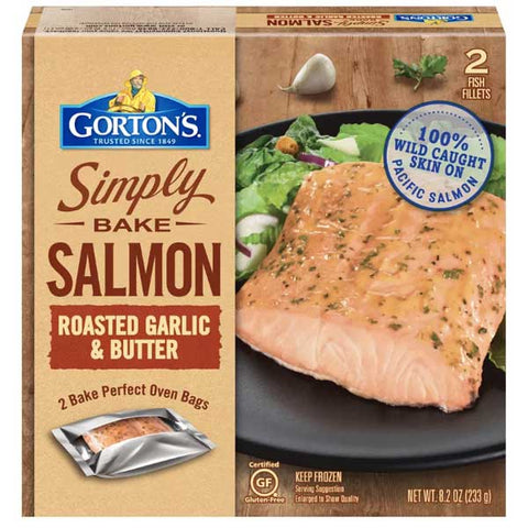 Gorton's Simply Bake Roasted Garlic & Butter Salmon, 8.2 oz - Water Butlers