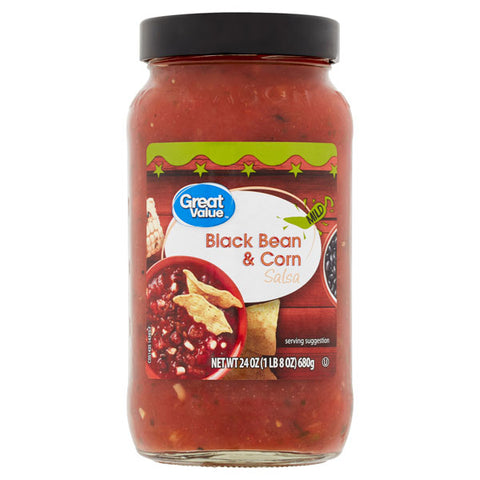 Great Value Mild Black Bean & Corn Salsa, 24 oz