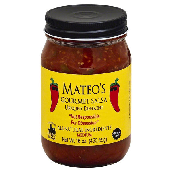 Mateo's Gourmet Salsa, Medium, 16 oz