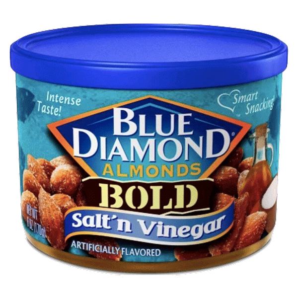 Blue Diamond Almonds, Bold Salt 'n Vinegar, 6 oz - Water Butlers