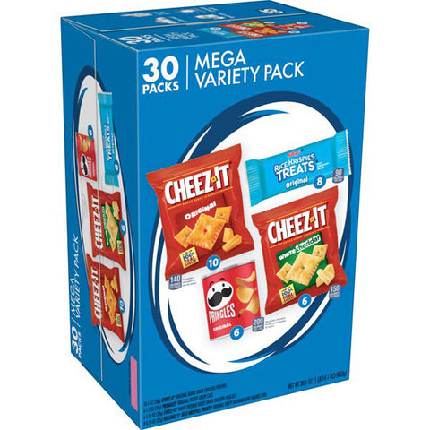 Kellogg's Mega Variety Pack, Lunch Snacks, 30 Count