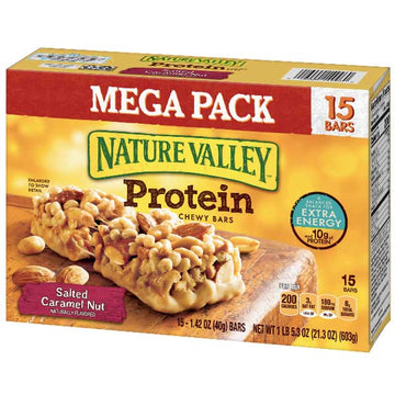 Nature Valley Protein Salted Caramel Nut Bars, 15 Ct