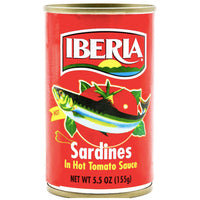 Iberia Sardines in Hot Tomato Sauce, 5.5 oz - Water Butlers