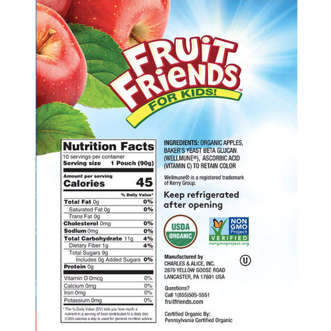 Fruit Friends Disney Marvel Heroes Organic Applesauce, 10 Count