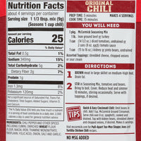 McCormick Original Chili Seasoning Mix, 1.25 oz