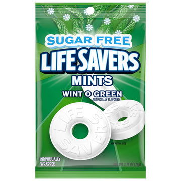 Life Savers Sugar Free Wint-O-Green Mints Hard Candy, 2.75 Oz