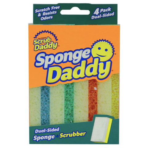 Scrub Daddy, Dual-sided Sponge Scrubber, 4 Count