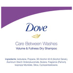 Dove Care Between Washes Dry Shampoo Volume and Fullness, 5 oz