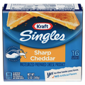 Kraft Singles Sharp Cheddar Cheese Slices, 16 Ct - Water Butlers