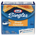Kraft Singles Sharp Cheddar Cheese Slices, 16 Ct