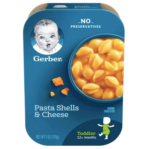 Gerber Pasta Shells and Cheese Tray, 6 oz - Water Butlers