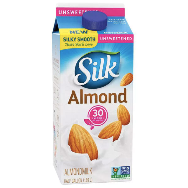 Silk Unsweetened Original Almond Milk, 0.5gal - Water Butlers