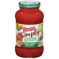 Ragú Simply Chunky Garden Vegetable Pasta Sauce, 24 oz. - Water Butlers