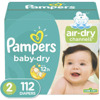Pampers Baby Dry Jumbo Pack, Size 2 (112 Count) - Water Butlers