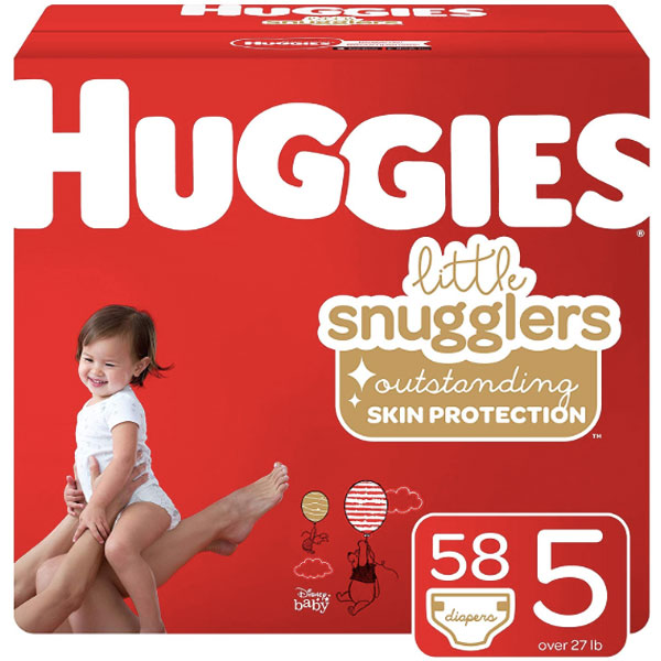 Huggies Baby Diapers Jumbo Pack - Size 5 (58 Count) - Water Butlers