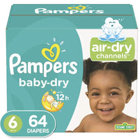 Pampers Baby Dry Jumbo Pack, Size 6 (64 Count) - Water Butlers