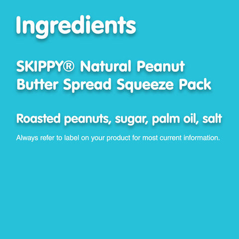 Skippy Squeeze Natural Creamy Peanut Butter, 6 oz