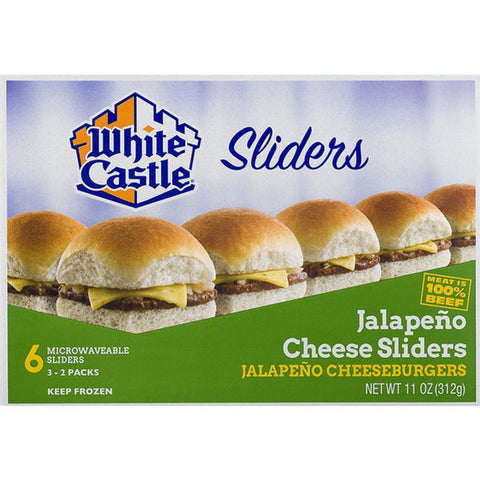 White Castle Jalapeno Cheese Sliders, Cheeseburgers, 6 Count