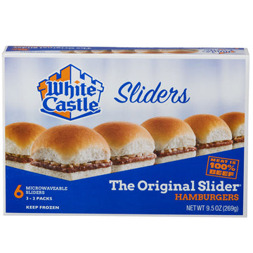 White Castle Original Sliders, Frozen Hamburger Sliders, 6 Count