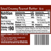 Smucker's Creamy Natural Peanut Butter, 16 oz