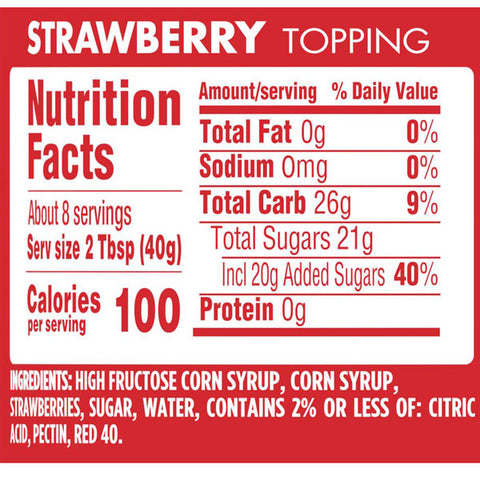 Smucker's Strawberry Spoonable Ice Cream Topping, 11.75 oz