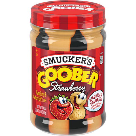 Smucker's Goober Peanut Butter and Strawberry Stripes, 18 oz