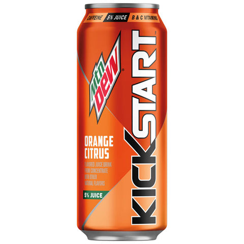 Mountain Dew Kickstart Orange Citrus Soda, 16 oz.