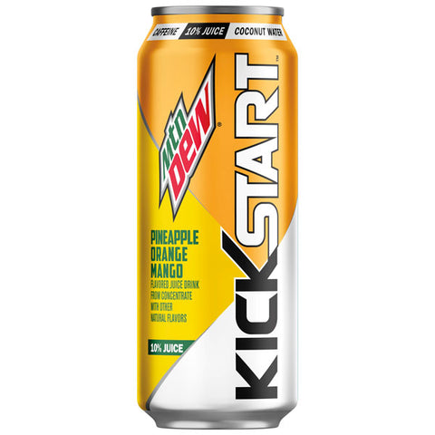 Mountain Dew Kickstart Pineapple Orange Mango Soda, 16 oz.