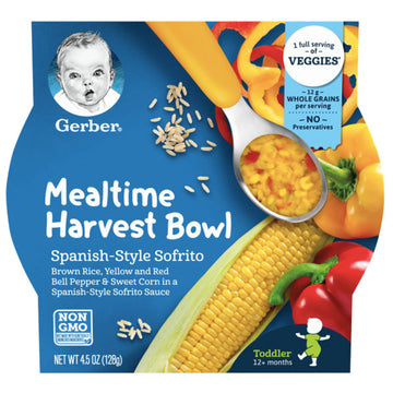 Gerber Mealtime Harvest Bowl Spanish Style Sofrito Tray, 4.5oz