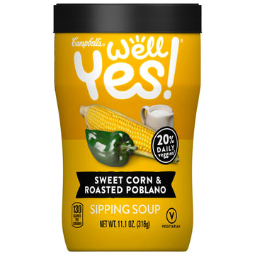 Campbell's Well Yes! Vegetable Soup On The Go, Sweet Corn & Roasted Poblano, 11.1 Oz