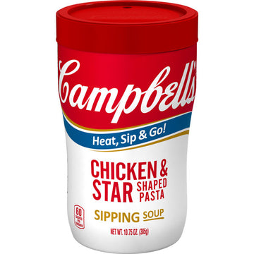 Campbell's Chicken & Star Shaped Pasta Sipping Soup, 10.75 oz.