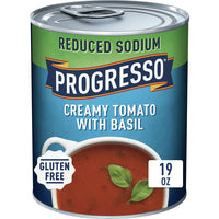 Progresso Soup, Reduced Sodium, Creamy Tomato Basil Soup, 19 oz
