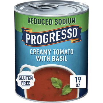 Progresso Soup, Reduced Sodium, Creamy Tomato Basil Soup, 19 oz