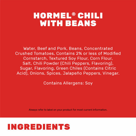 Hormel Chili with Beans, 38 oz