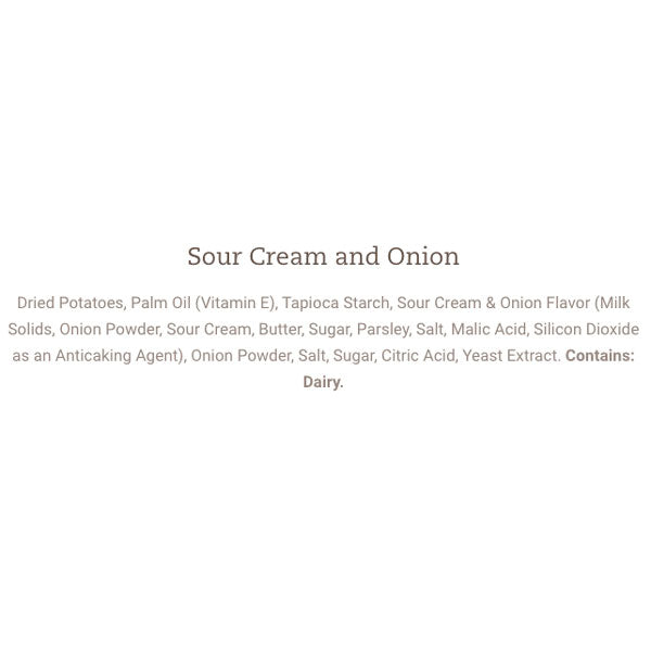 The Good Crisp Potato chips, Sour Cream & Onion, 5 oz - Water Butlers