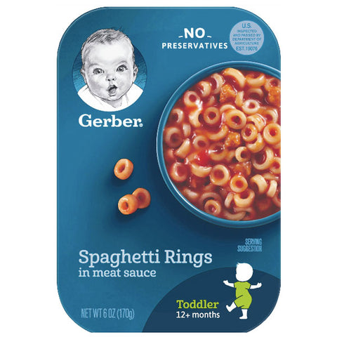 Gerber Spaghetti Rings in Meat Sauce Tray, 6 oz - Water Butlers